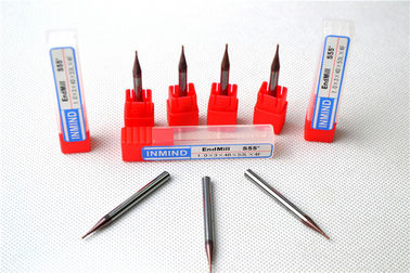 2 플루트 HRC60 마이크로 끝 선반 마이크로 크기 HRC55 절단기, 0.3mm에서 0.9mm